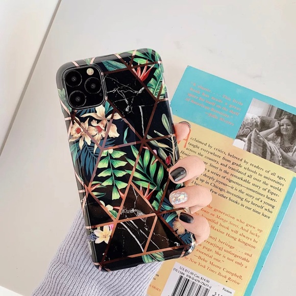 Black floral iPhone 11 Pro case - Picture 1 of 4